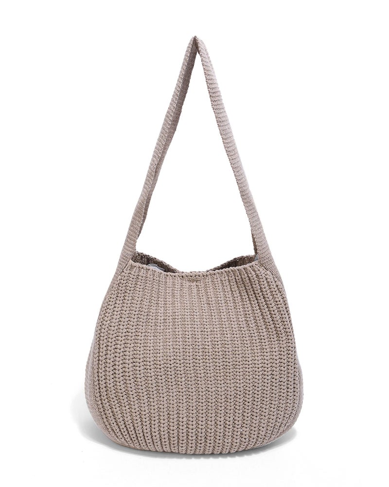 ENBEI Women's Shoulder Handbags Crocheted Bags Large knit bag Tote bag aesthetic for school cute Tote bags Beach Bag Tote - Image 1